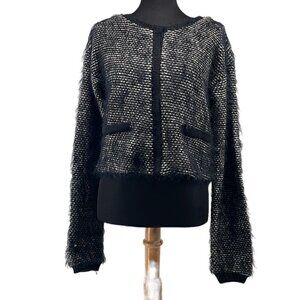 Silvian Heach button front cardigan wool blend snap closures sz m career event